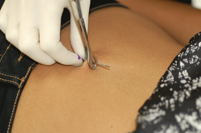 And the needle is through...thank you clamp..